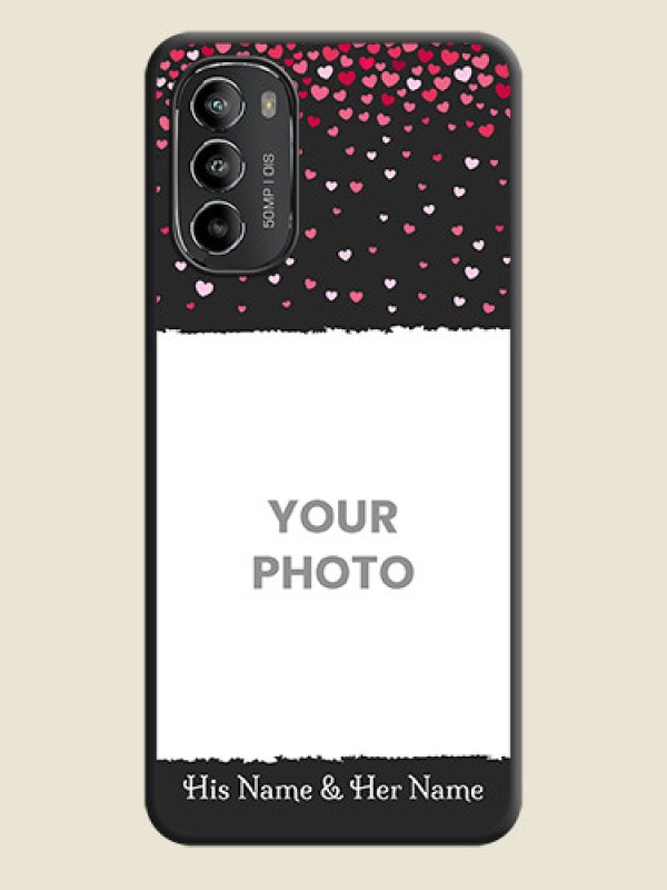 Custom Fall in Love with Your Partner  on Photo on Space Black Soft Matte Phone Cover - Moto G82 - alternate view