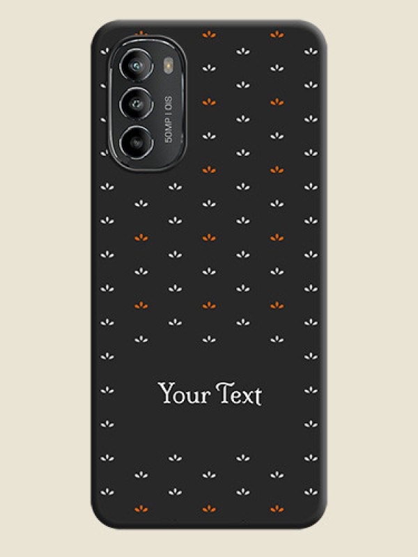 Custom Simple Pattern With Custom Text On Space Black Personalized Soft Matte Phone Covers -Motorola Moto G82 - alternate view