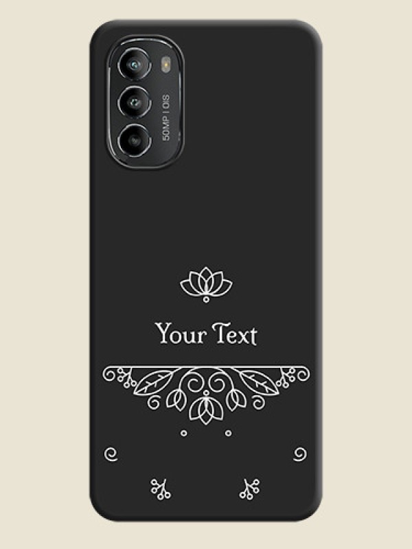 Custom Lotus Garden Custom Text On Space Black Personalized Soft Matte Phone Covers -Motorola Moto G82 - alternate view