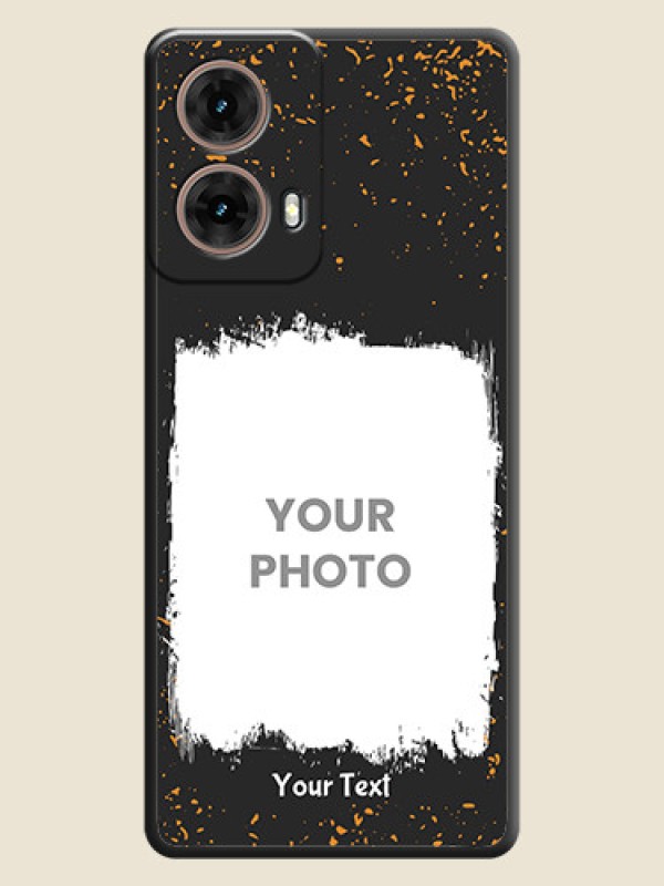 Custom Spray Free Design on Photo On Space Black Custom Soft Matte Mobile Back Cover - Motorola Moto G85 5G - alternate view