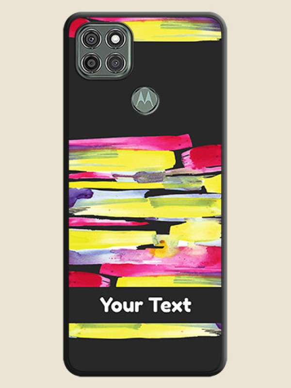 Custom Brush Coloured on Space Black Personalized Soft Matte Phone Covers - Moto G9 Power - alternate view