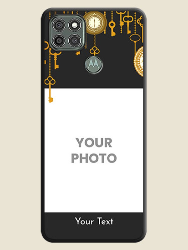 Custom Decorative Design with Text on Space Black Custom Soft Matte Back Cover - Moto G9 Power - alternate view