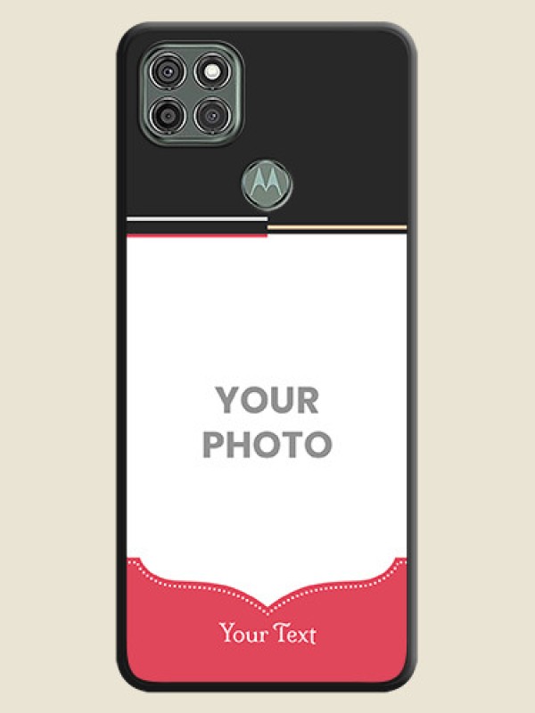 Custom Classic Plain Design with Name on Photo on Space Black Soft Matte Phone Cover - Moto G9 Power - alternate view