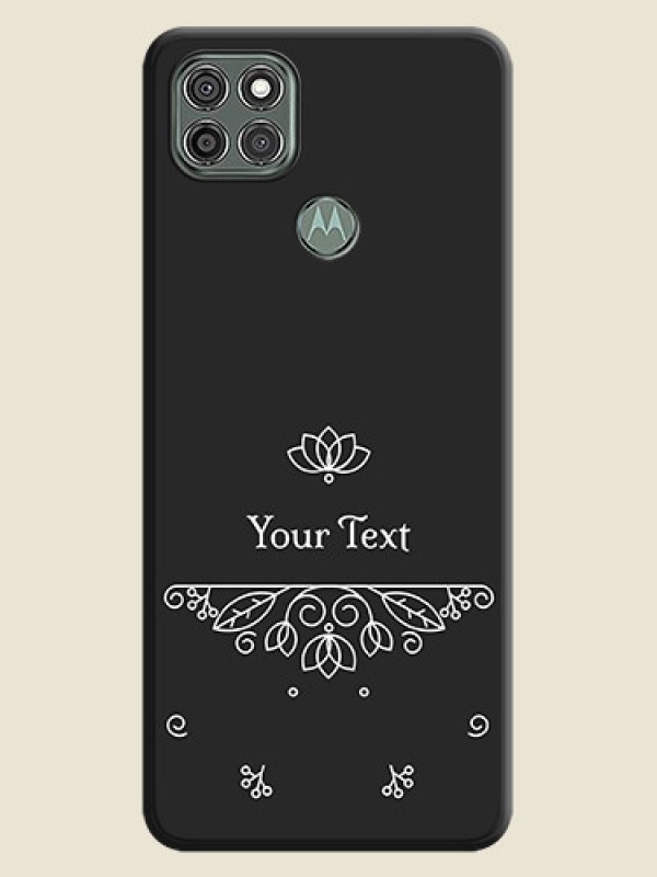 Custom Lotus Garden Custom Text On Space Black Personalized Soft Matte Phone Covers -Motorola Moto G9 Power - alternate view