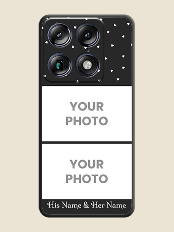 Custom Miniature Love Symbols with Name On Space Black Custom Soft Matte Mobile Back Cover - Motorola Signature 5G - alternate view