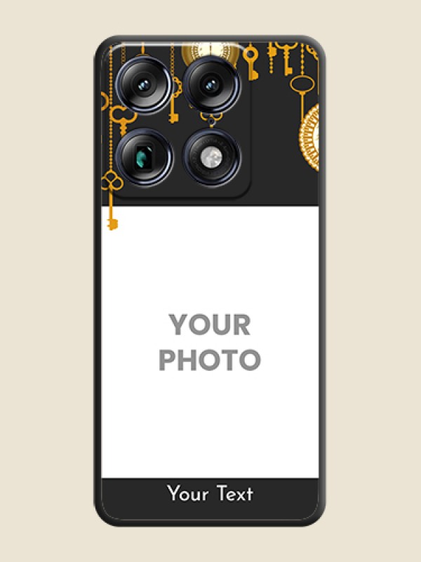 Custom Decorative Design with Text On Space Black Custom Soft Matte Mobile Back Cover - Motorola Signature 5G - alternate view