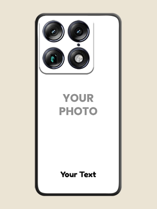 Custom Full Single Pic Upload With Text On Space Black Custom Soft Matte Mobile Back Cover - Motorola Signature 5G - alternate view