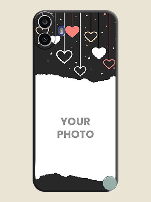 Custom Love Hangings with Splash Wave Picture On Space Black Custom Soft Matte Mobile Back Cover - Nothing Cmf Phone 1 - alternate view