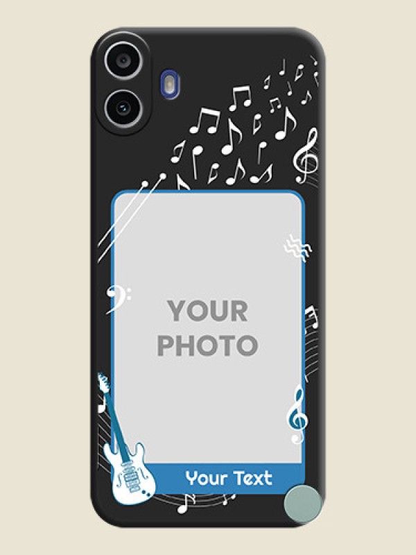 Custom Musical Theme Design with Text on Photo On Space Black Custom Soft Matte Mobile Back Cover - Nothing Cmf Phone 1 - alternate view