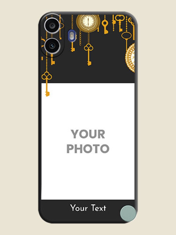 Custom Decorative Design with Text On Space Black Custom Soft Matte Mobile Back Cover - Nothing Cmf Phone 1 - alternate view