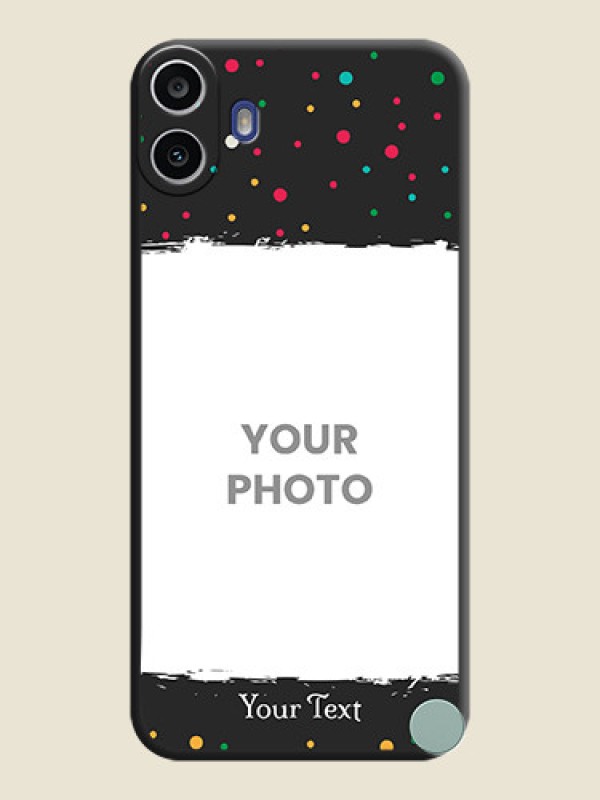 Custom Multicolor Dotted Pattern with Text On Space Black Custom Soft Matte Mobile Back Cover - Nothing Cmf Phone 1 - alternate view