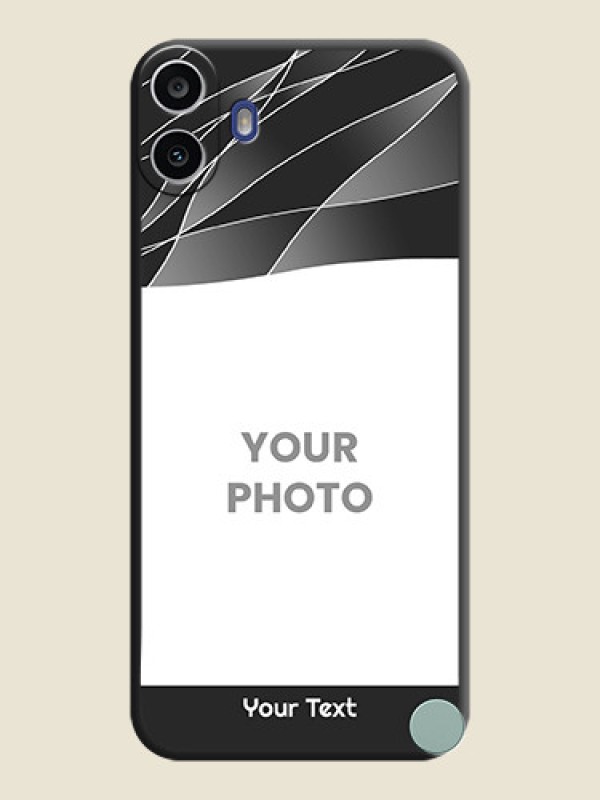 Custom Mixed Wave Lines on Photo On Space Black Custom Soft Matte Mobile Back Cover - Nothing Cmf Phone 1 - alternate view