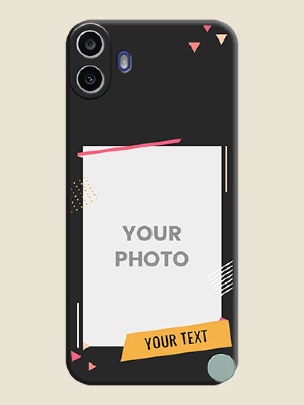 Custom Photo Frame with Triangle Small Dots on Photo On Space Black Custom Soft Matte Mobile Back Cover - Nothing Cmf Phone 1 - alternate view