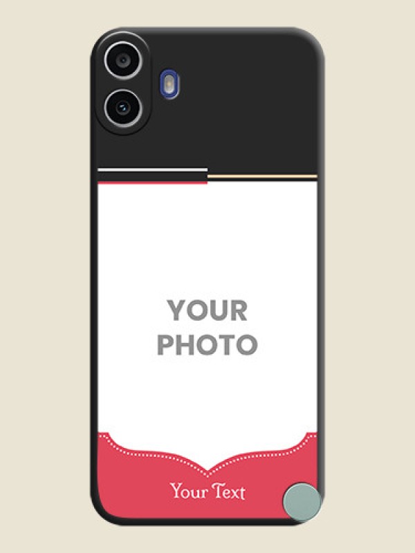 Custom Classic Plain Design with Name On Space Black Custom Soft Matte Mobile Back Cover - Nothing Cmf Phone 1 - alternate view