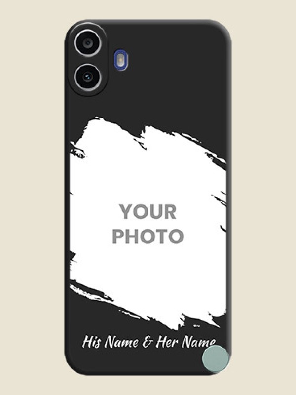 Custom Grunge Brush Strokes on Photo On Space Black Custom Soft Matte Mobile Back Cover - Nothing Cmf Phone 1 - alternate view