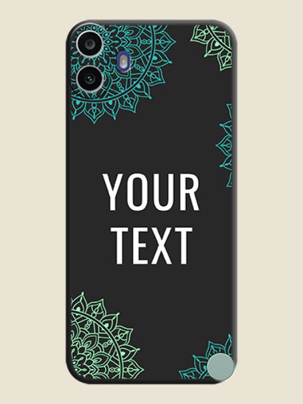 Custom Your Name with Floral Design On Space Black Custom Soft Matte Mobile Back Cover - Nothing Cmf Phone 1 - alternate view