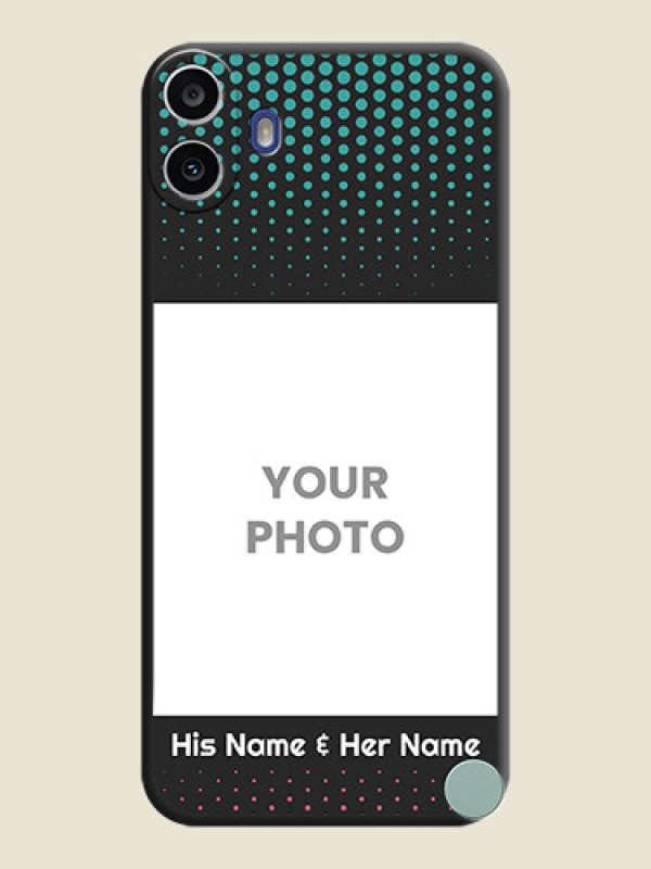 Custom Faded Dots with Grunge Photo Frame and Text On Space Black Custom Soft Matte Mobile Back Cover - Nothing Cmf Phone 1 - alternate view