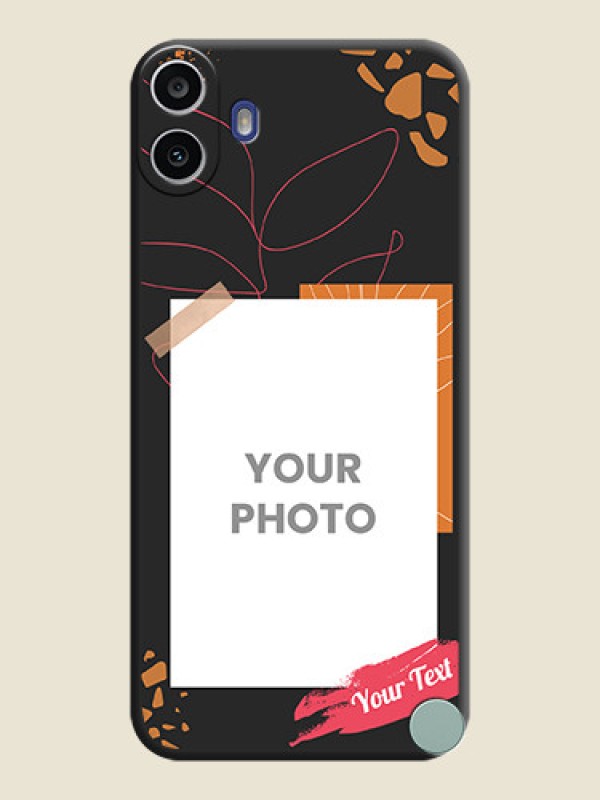 Custom Orange Photo Frame On Space Black Custom Soft Matte Mobile Back Cover - Nothing Cmf Phone 1 - alternate view