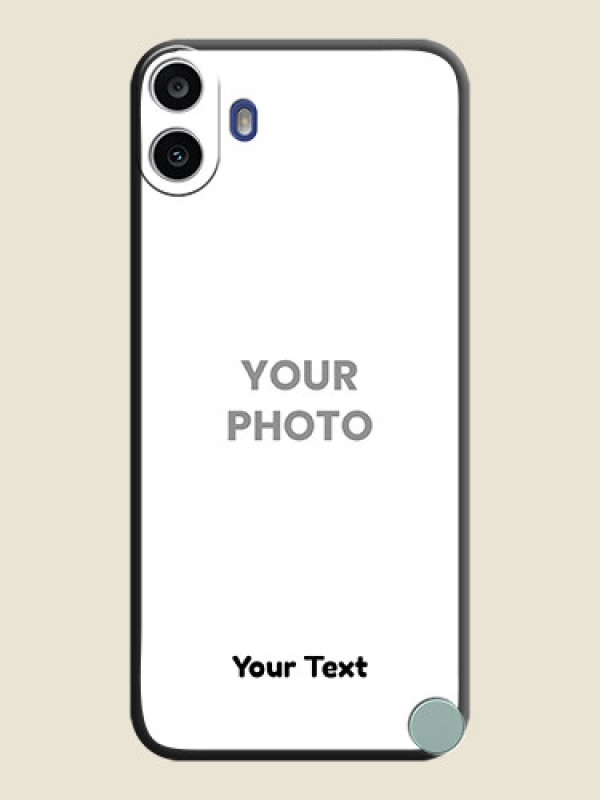 Custom Full Single Pic Upload With Text On Space Black Custom Soft Matte Mobile Back Cover - Nothing Cmf Phone 1 - alternate view