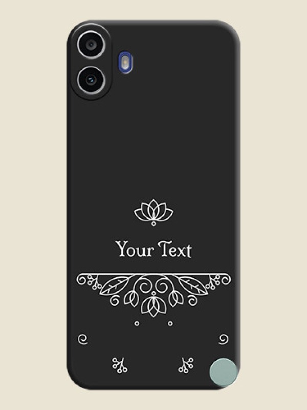 Custom Lotus Garden Custom Text On Space Black Custom Soft Matte Mobile Back Cover - Nothing Cmf Phone 1 - alternate view