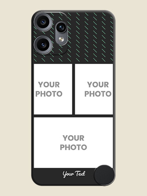 Custom Cross Dotted Pattern with 2 Image Holder On Space Black Custom Soft Matte Mobile Back Cover - Nothing CMF Phone 2 Pro 5G - alternate view