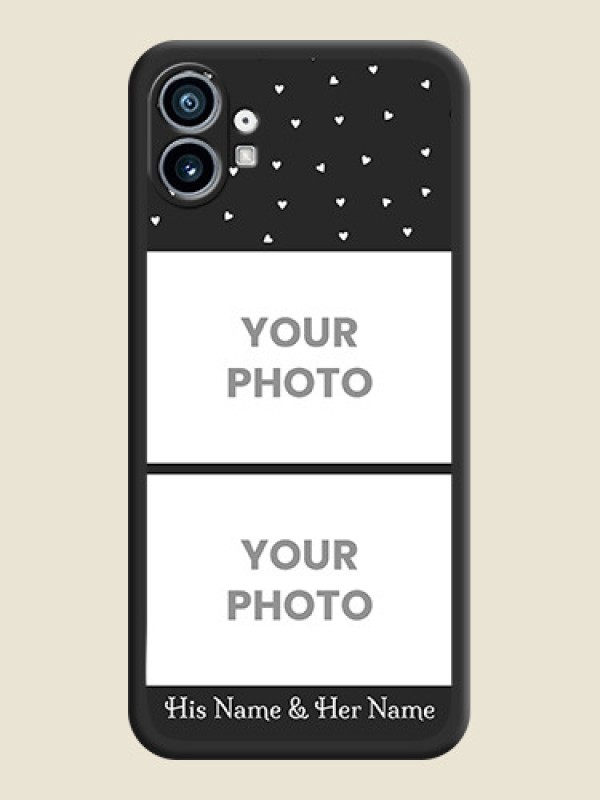 Custom Miniature Love Symbols with Name on Space Black Custom Soft Matte Back Cover - Nothing Phone 1 - alternate view