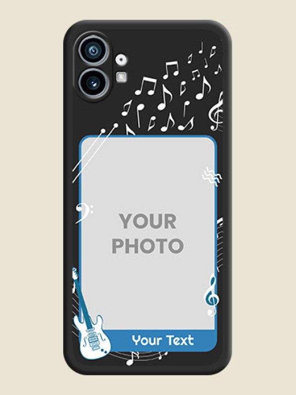 Custom Musical Theme Design with Text on Photo on Space Black Soft Matte Mobile Case - Nothing Phone 1 - alternate view