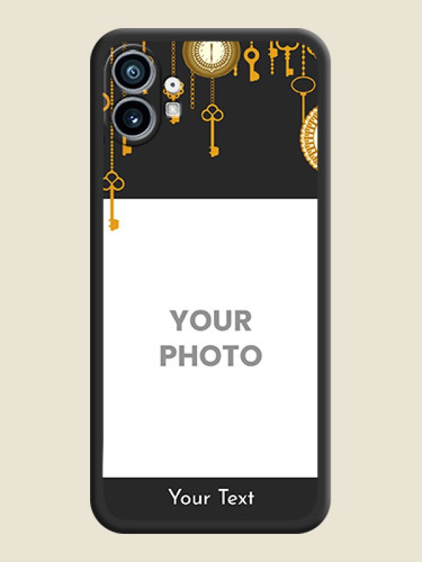 Custom Decorative Design with Text on Space Black Custom Soft Matte Back Cover - Nothing Phone 1 - alternate view