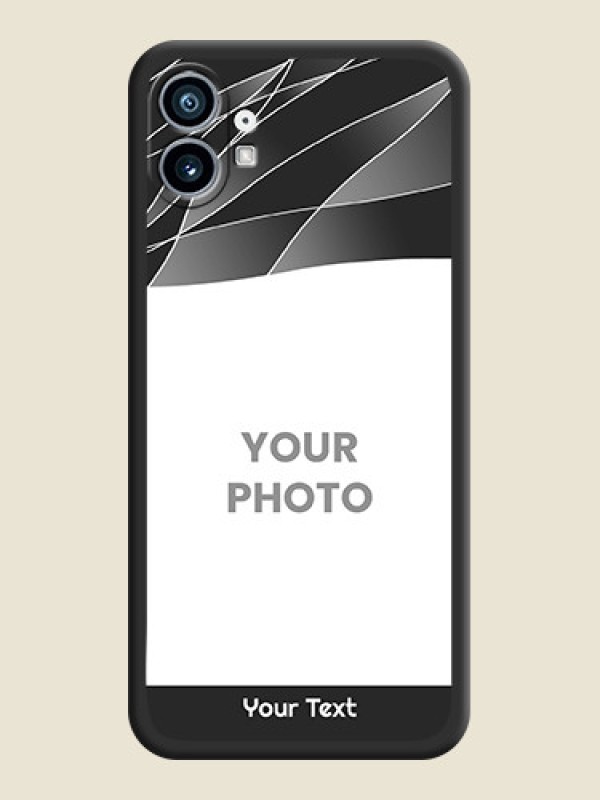 Custom Mixed Wave Lines on Photo on Space Black Soft Matte Mobile Cover - Nothing Phone 1 - alternate view