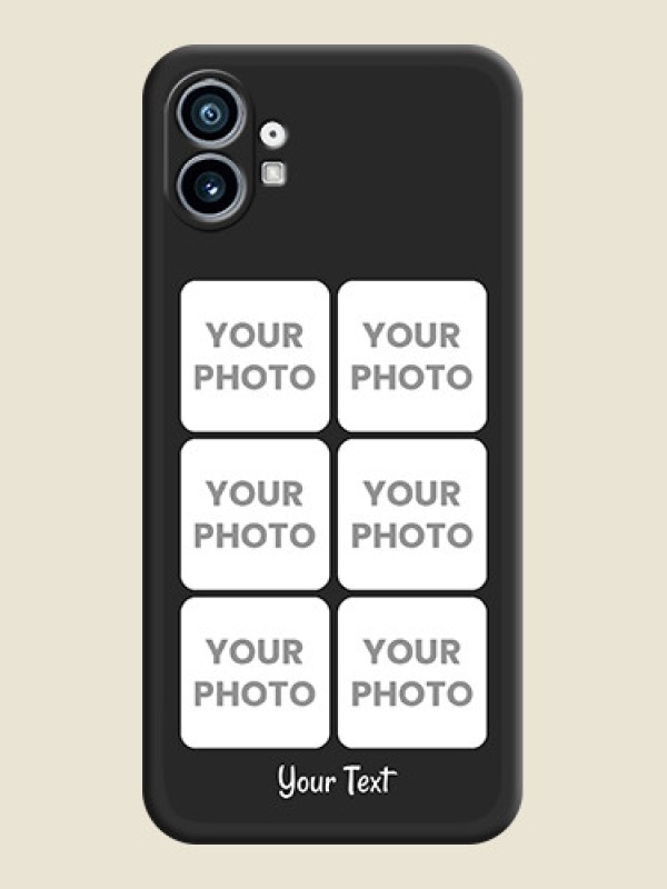 Custom Floral Art with 6 Image Holder on Photo on Space Black Soft Matte Mobile Case - Nothing Phone 1 - alternate view
