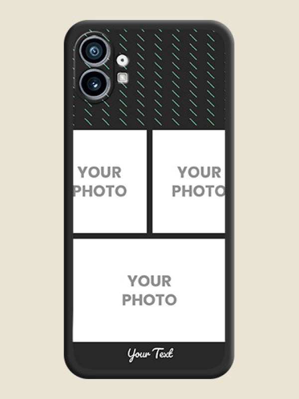 Custom Cross Dotted Pattern with 2 Image Holder  on Personalised Space Black Soft Matte Cases - Nothing Phone 1 - alternate view