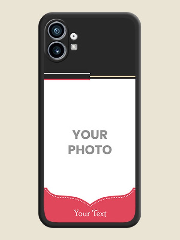 Custom Classic Plain Design with Name on Photo on Space Black Soft Matte Phone Cover - Nothing Phone 1 - alternate view