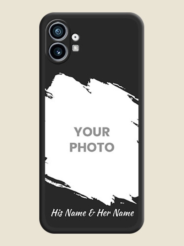Custom Grunge Brush Strokes on Photo on Space Black Soft Matte Back Cover - Nothing Phone 1 - alternate view