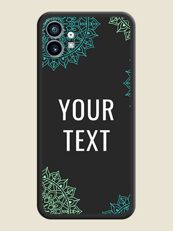 Custom Your Name with Floral Design on Space Black Custom Soft Matte Back Cover - Nothing Phone 1 - alternate view