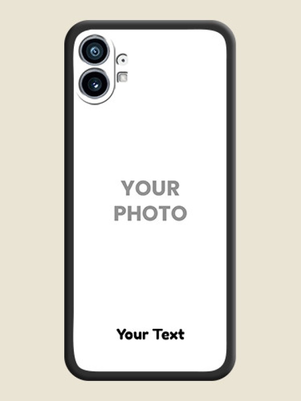 Custom Full Single Pic Upload With Text On Space Black Personalized Soft Matte Phone Covers -Nothing Phone 1 - alternate view