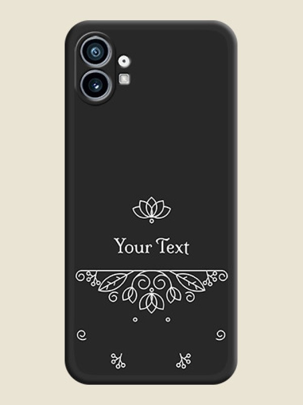 Custom Lotus Garden Custom Text On Space Black Personalized Soft Matte Phone Covers -Nothing Phone 1 - alternate view