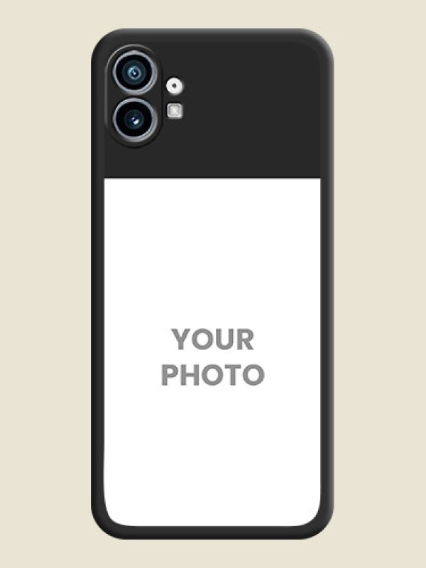 Custom Image Upload With Space Black Color On Custom Soft Matte Mobile Back Cover - Nothing Phone 1 - alternate view