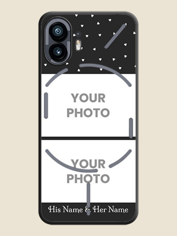 Custom Miniature Love Symbols with Name on Space Black Custom Soft Matte Back Cover - Nothing Phone 2 - alternate view