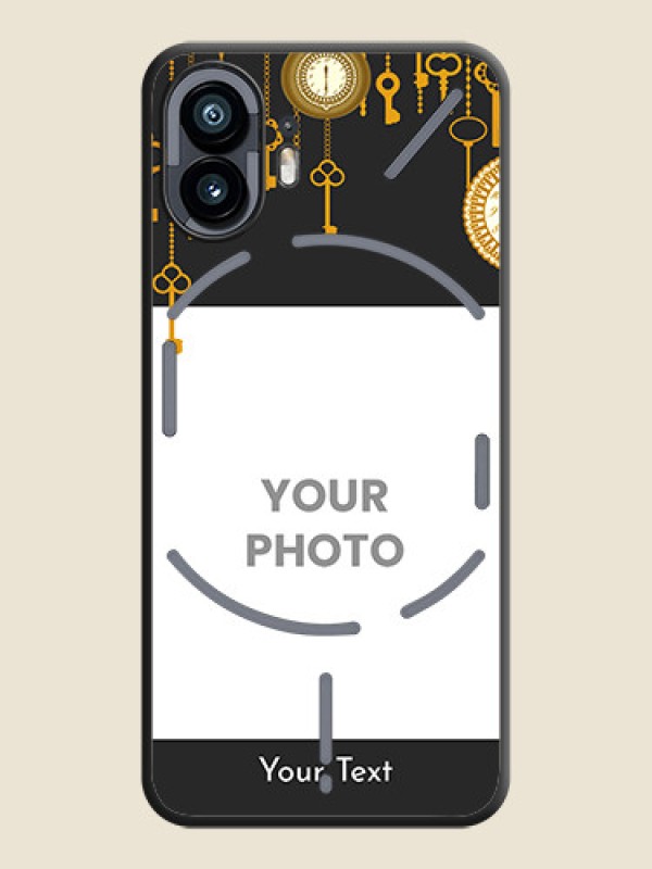 Custom Decorative Design with Text on Space Black Custom Soft Matte Back Cover - Nothing Phone 2 - alternate view