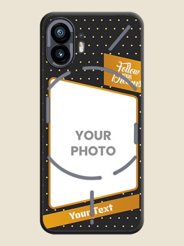 Custom Follow Your Dreams with White Dots on Space Black Custom Soft Matte Phone Cases - Nothing Phone 2 - alternate view