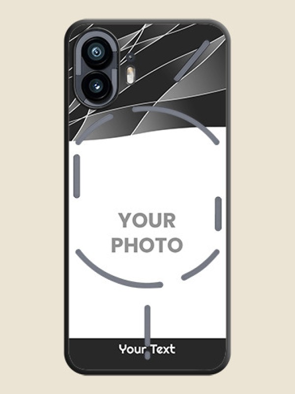 Custom Mixed Wave Lines - Photo on Space Black Soft Matte Mobile Cover - Nothing Phone 2 - alternate view