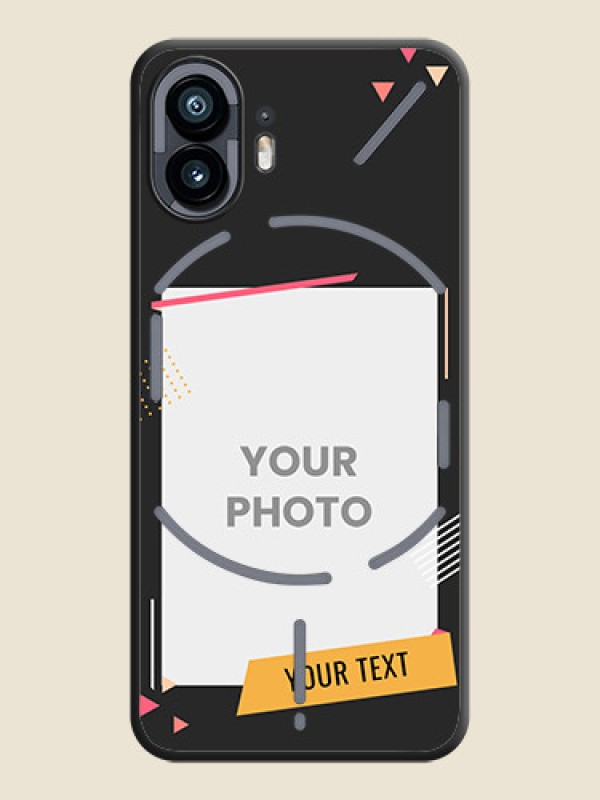Custom Photo Frame with Triangle Small Dots - Photo on Space Black Soft Matte Back Cover - Nothing Phone 2 - alternate view