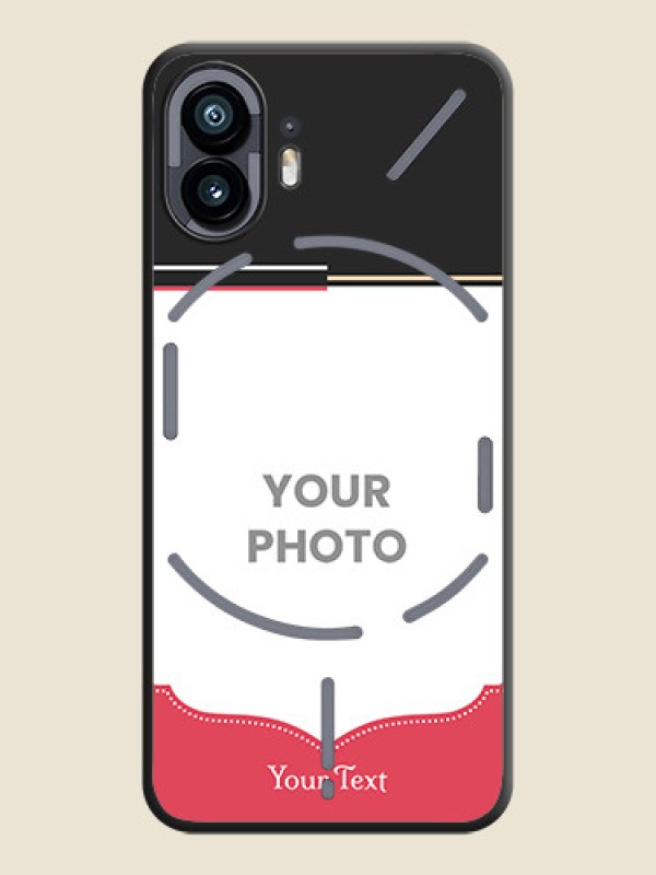 Custom Classic Plain Design with Name - Photo on Space Black Soft Matte Phone Cover - Nothing Phone 2 - alternate view