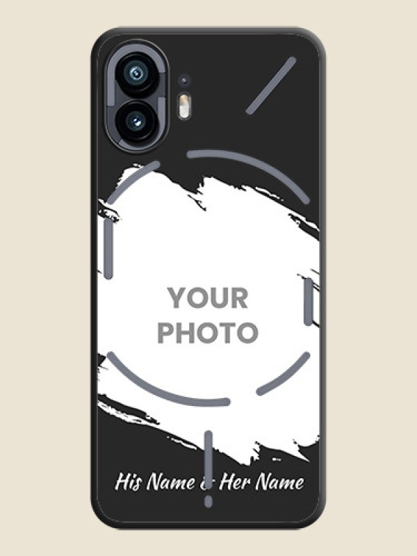 Custom Grunge Brush Strokes - Photo on Space Black Soft Matte Back Cover - Nothing Phone 2 - alternate view