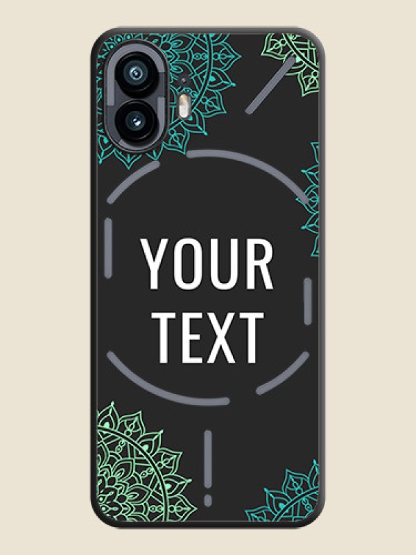 Custom Your Name with Floral Design on Space Black Custom Soft Matte Back Cover - Nothing Phone 2 - alternate view