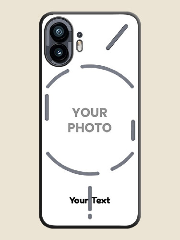 Custom Full Single Pic Upload With Text On Space Black Personalized Soft Matte Phone Covers - Nothing Phone 2 - alternate view