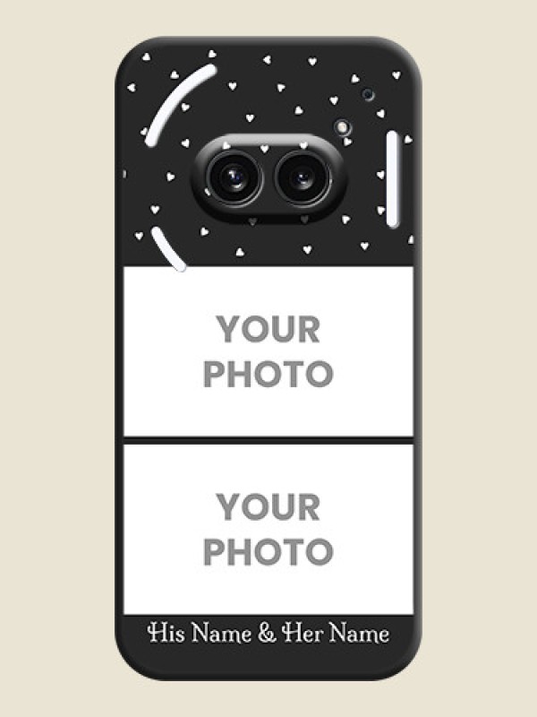 Custom Miniature Love Symbols with Name on Space Black Custom Soft Matte Back Cover - Nothing Phone 2A 5G - alternate view