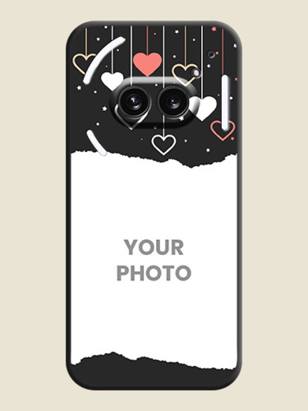 Custom Love Hangings with Splash Wave Picture on Space Black Custom Soft Matte Phone Back Cover - Nothing Phone 2A 5G - alternate view
