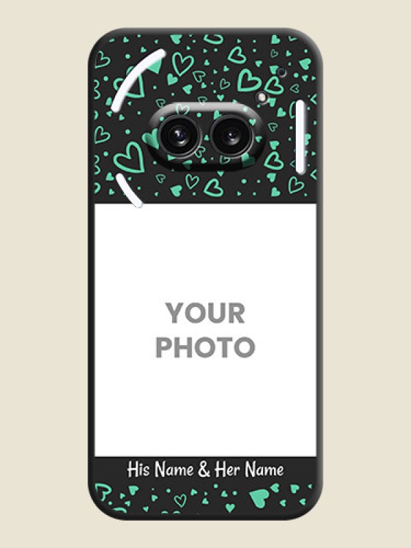 Custom Sea Green Indefinite Love Pattern - Photo on Space Black Soft Matte Mobile Cover - Nothing Phone 2A 5G - alternate view