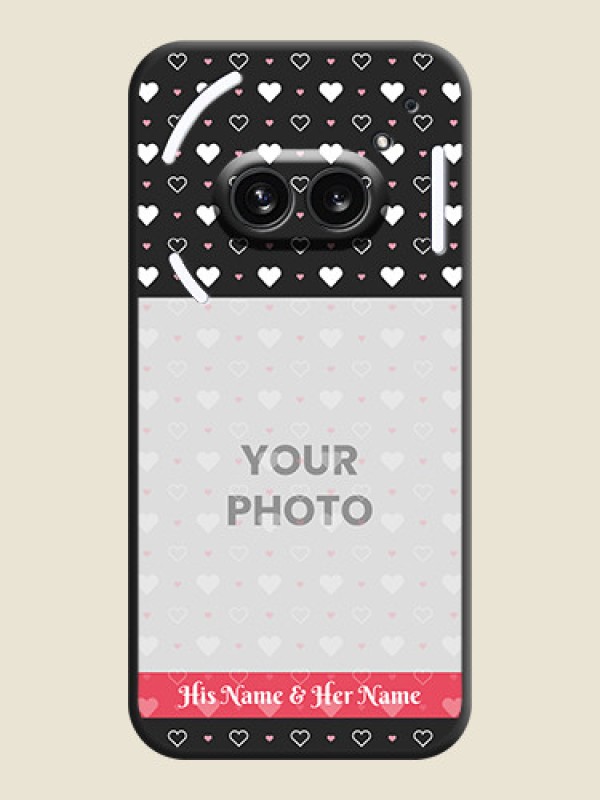 Custom White Color Love Symbols with Text Design - Photo on Space Black Soft Matte Phone Cover - Nothing Phone 2A 5G - alternate view